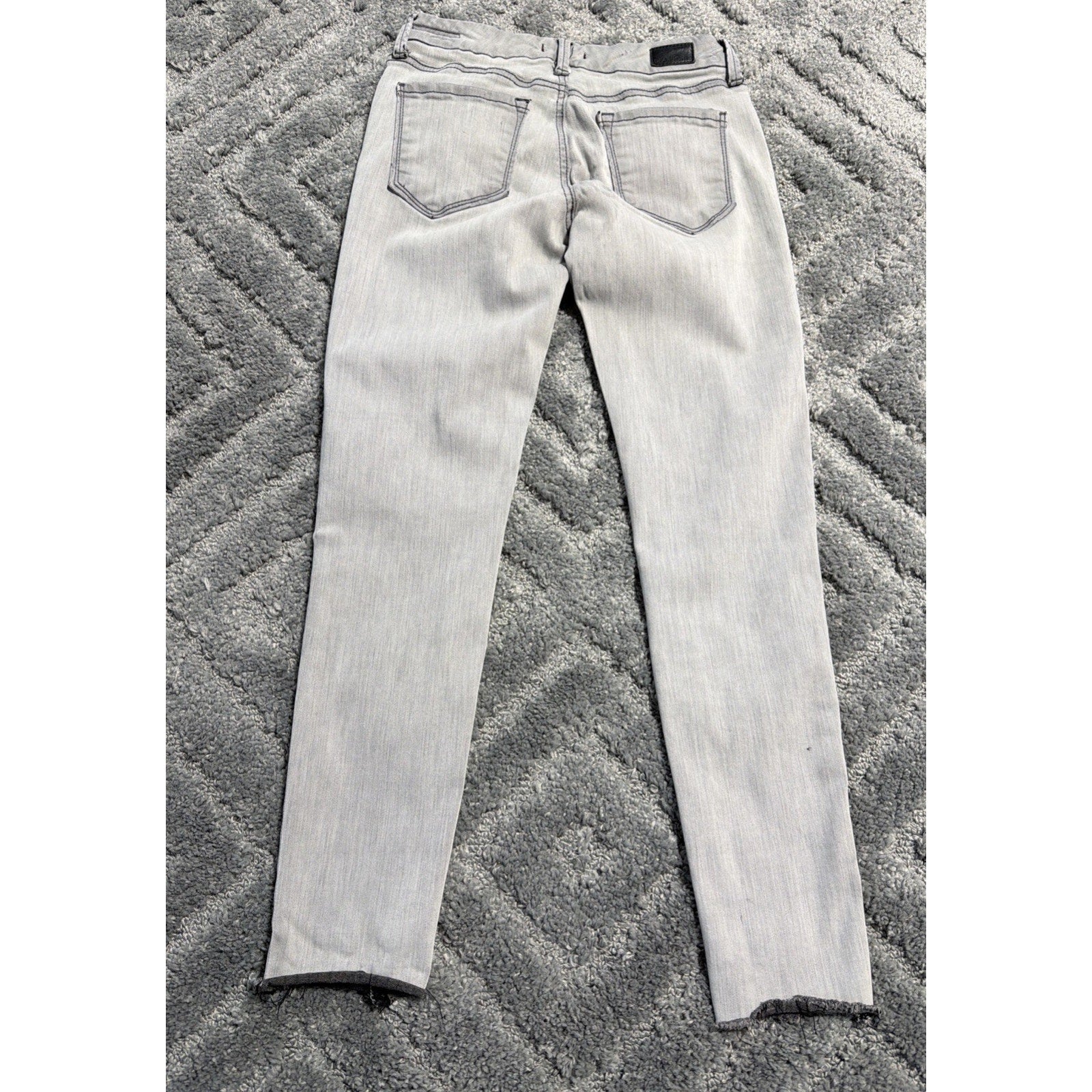 Dear John Size 26 Denim Jeans Joyrich Comfort Skinny Gray Raw Hem