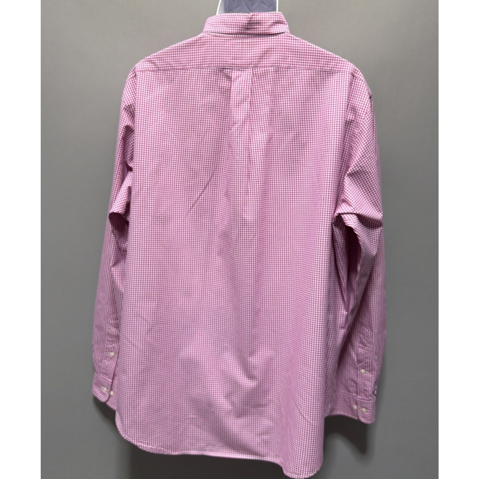 Men’s POLO Ralph Lauren Pink Gingham Oxford Button Down Shirt Sz XL 100% Cotton