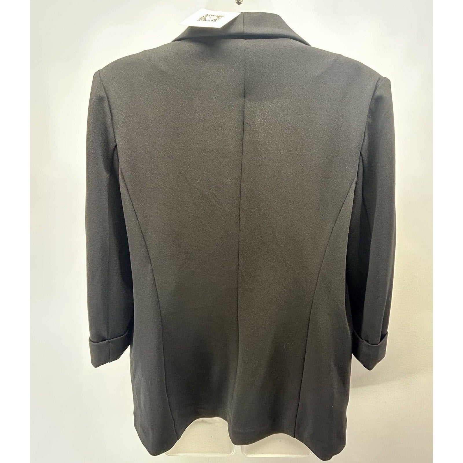Anne Klein Shall Collar Open Jacket Women's Black Size Medium New With Tags.