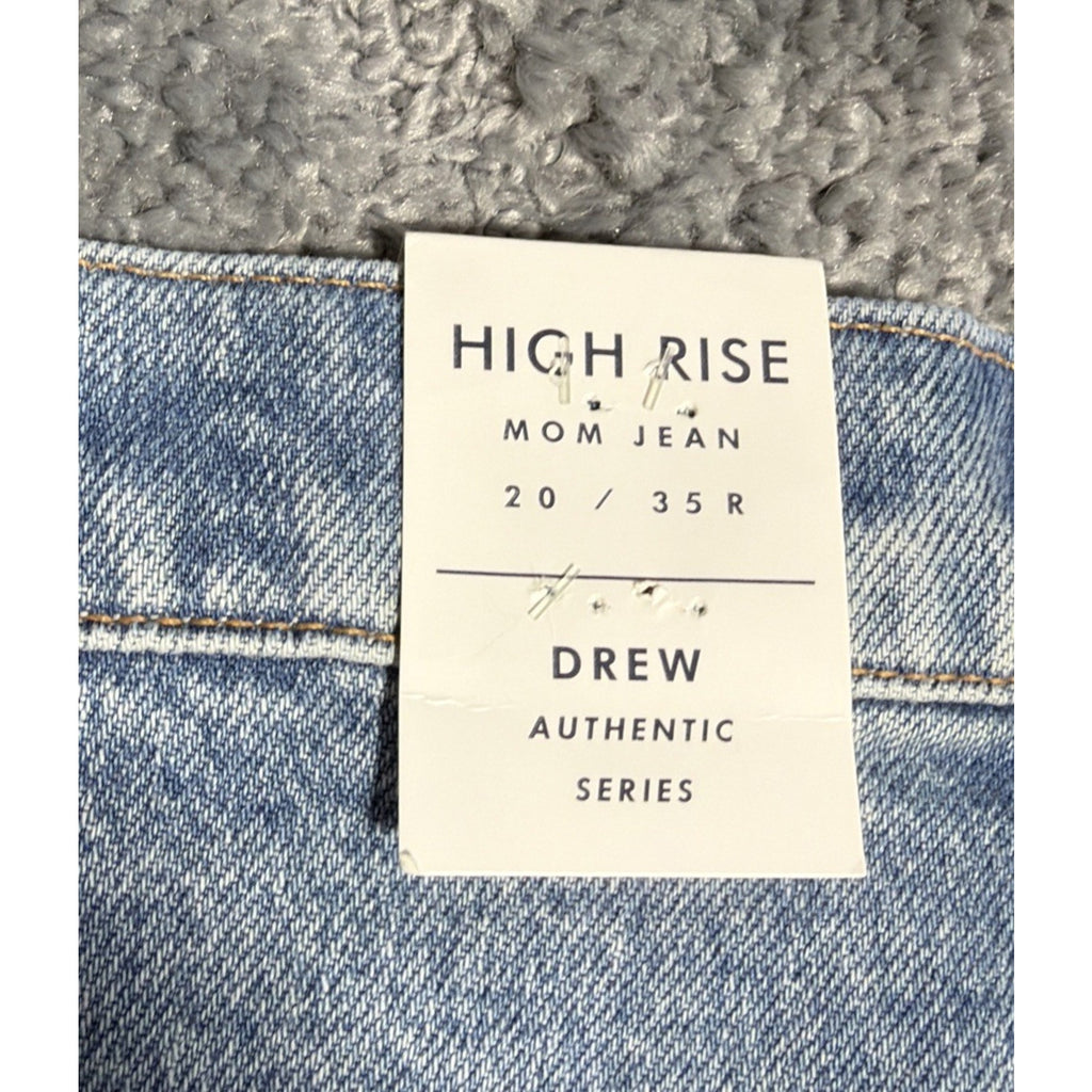 Lucky Brand High Rise Mom Drew Denim Distressed Blue Jeans Womens 20/35R New