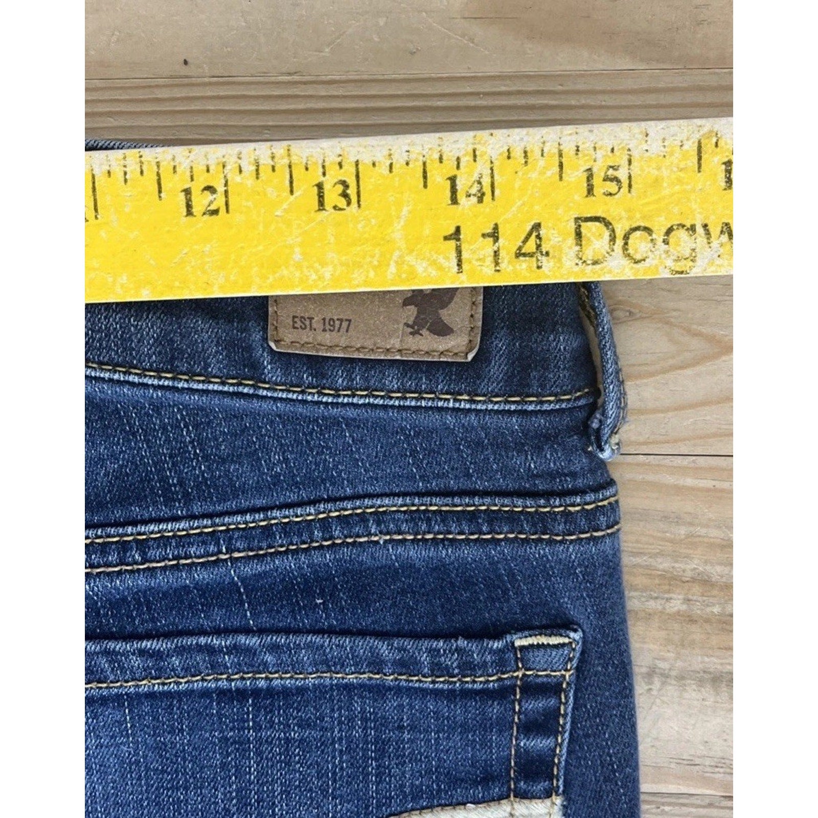 American Eagle Artist Crop Super Stretch Womens Jeans 6 Reg Blue Dark Wash