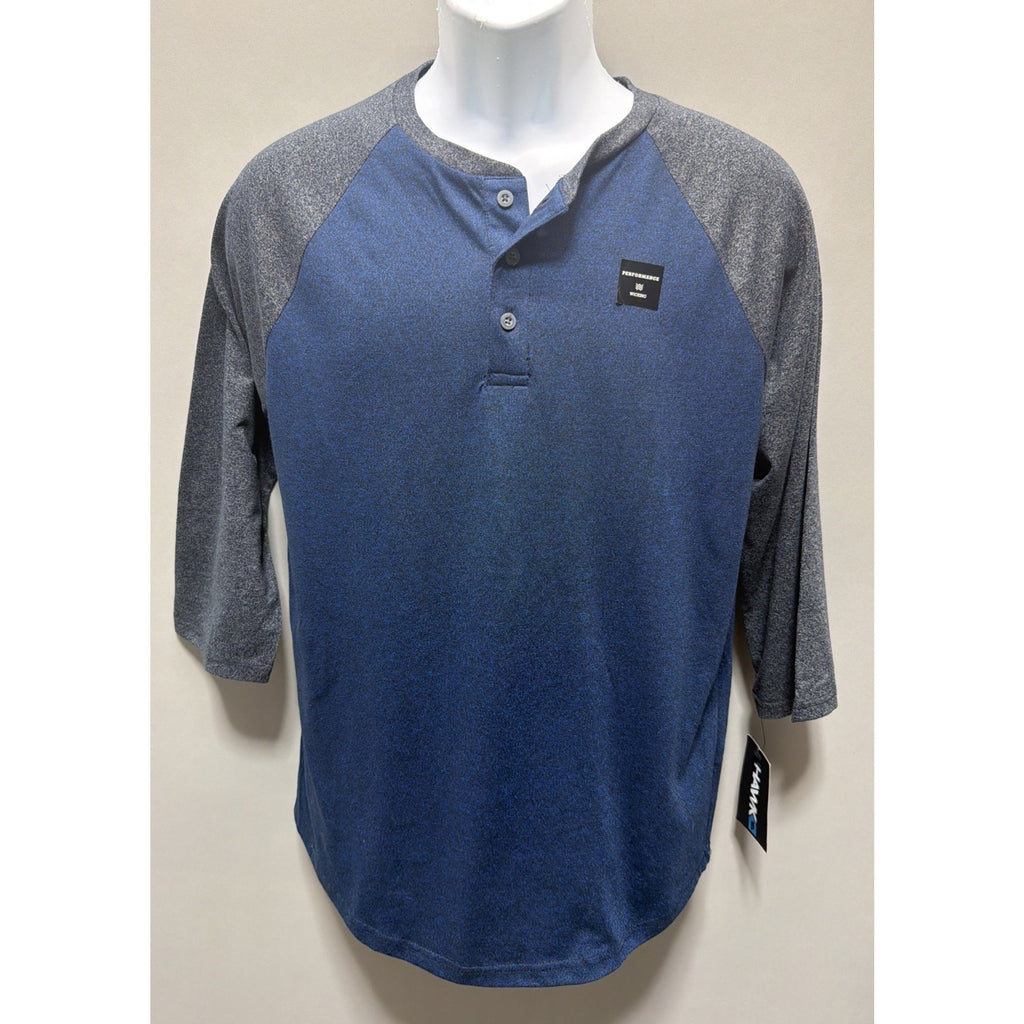 Tony Hawk Performance Wicking Henley T Shirt Size Medium GRN-210-20 Skate Grunge