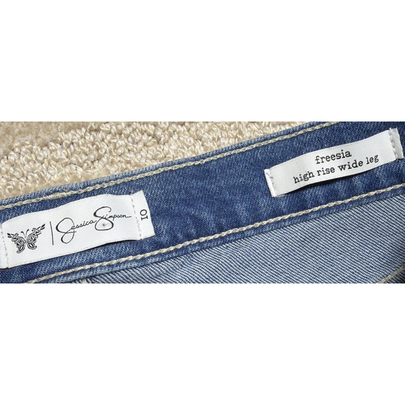 Jessica Simpson Freesia High Rise Wide Leg Jeans Womens Size 10 Denim Baggy