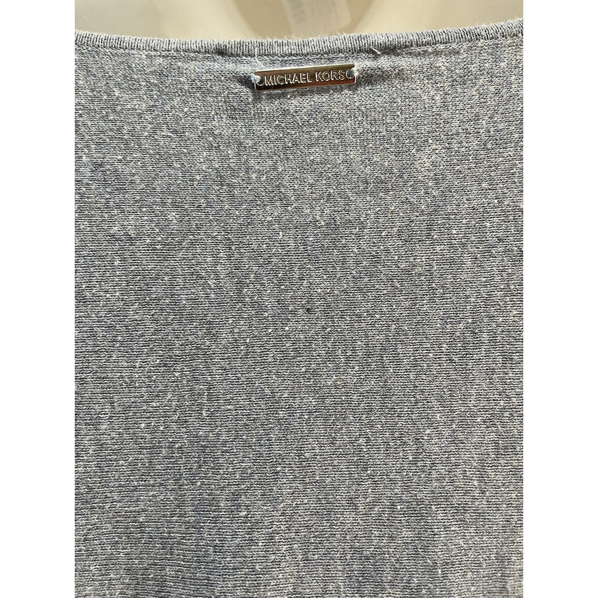 Michael Kors Size M Gray Long Tunic Sweater Long Sleeve Lightweight Women Logo