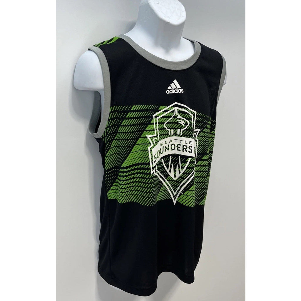 Adidas Men's Seattle Sounders Football Club Tank Top Shirt Black Size Medium