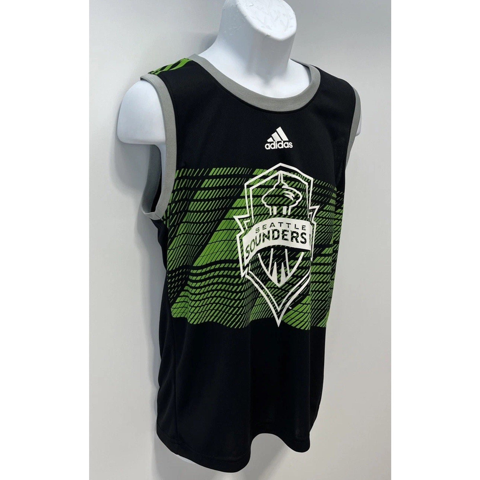 Adidas Men's Seattle Sounders Football Club Tank Top Shirt Black Size Medium