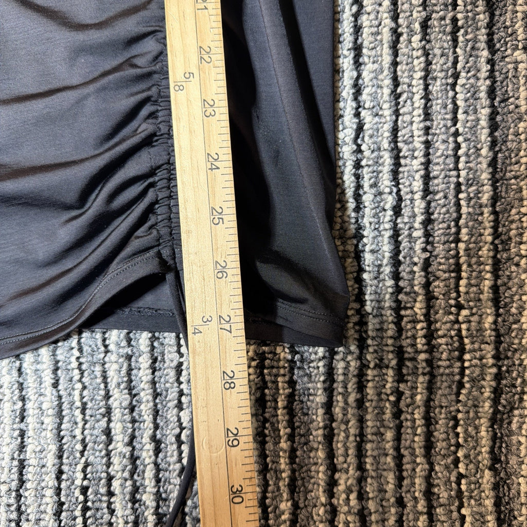 Athleta Ruched Tank Black Athleisure Athletic Size Medium Stretch
