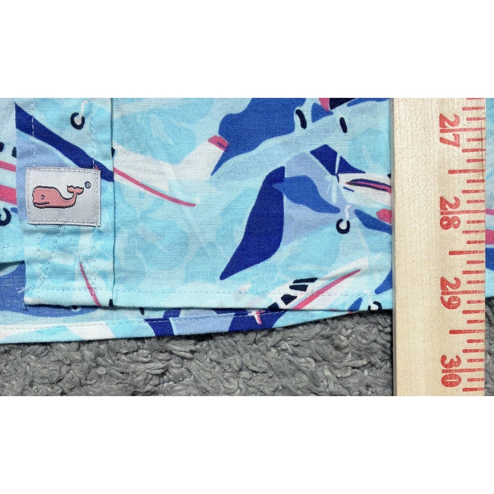 Vineyard Vines Jet Set Airplane Print Button Down Shirt Men’s Small Blue NWT