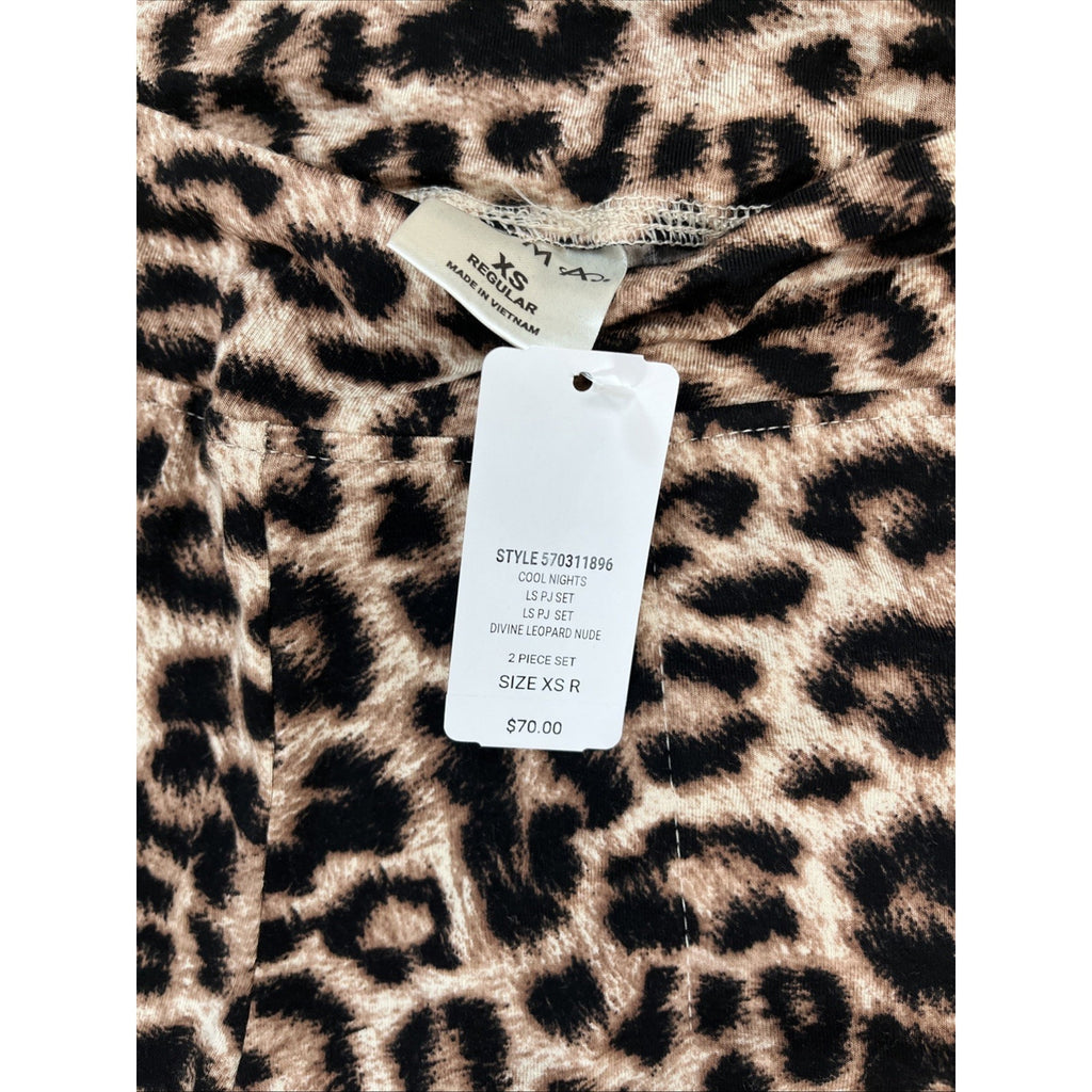 NWT Soma Leopard Print Pull On Pajama Pants Size XS 70$ MSRP