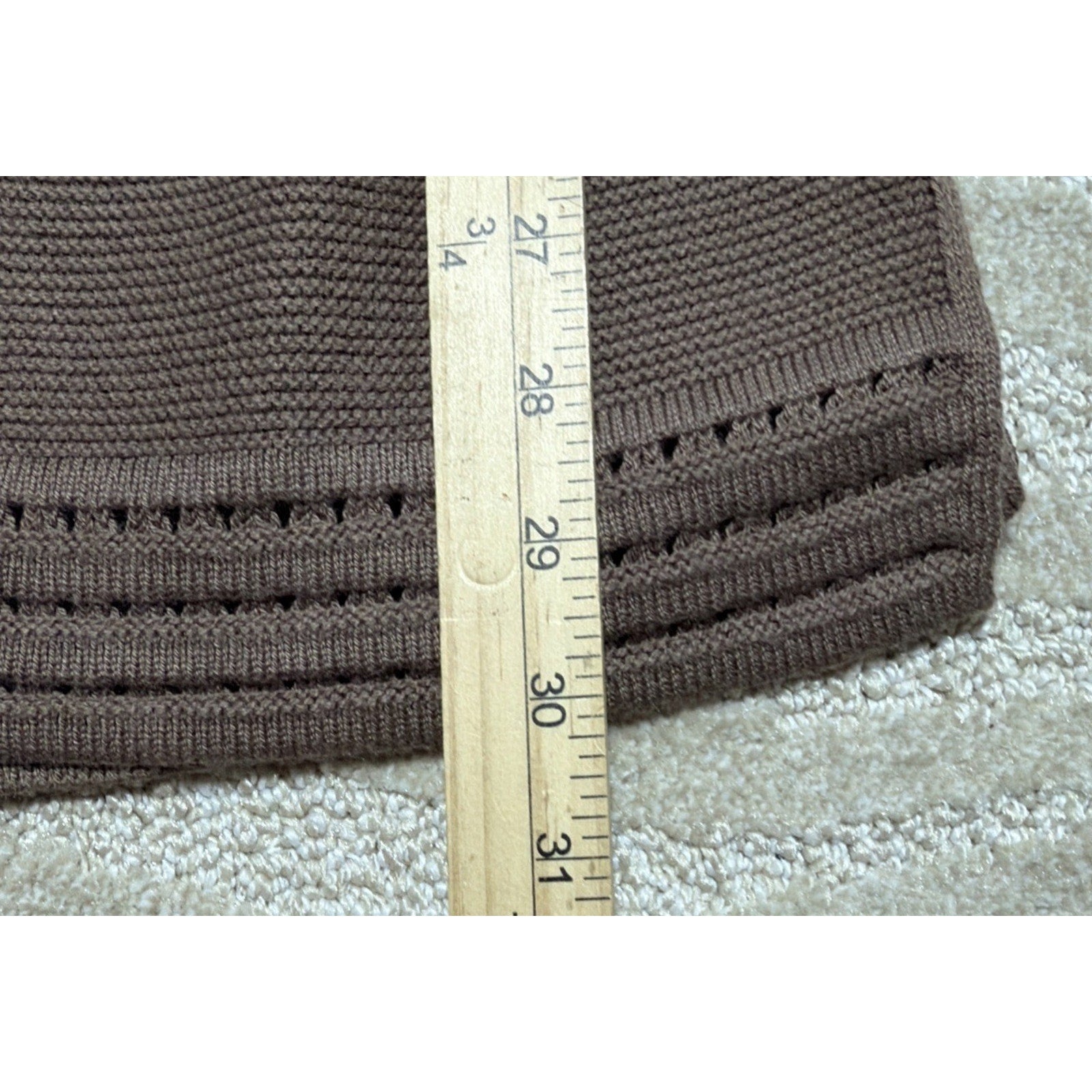 J.Jill Textured-Trim Sweater Tunic Tank Coconut Brown NWT Size M