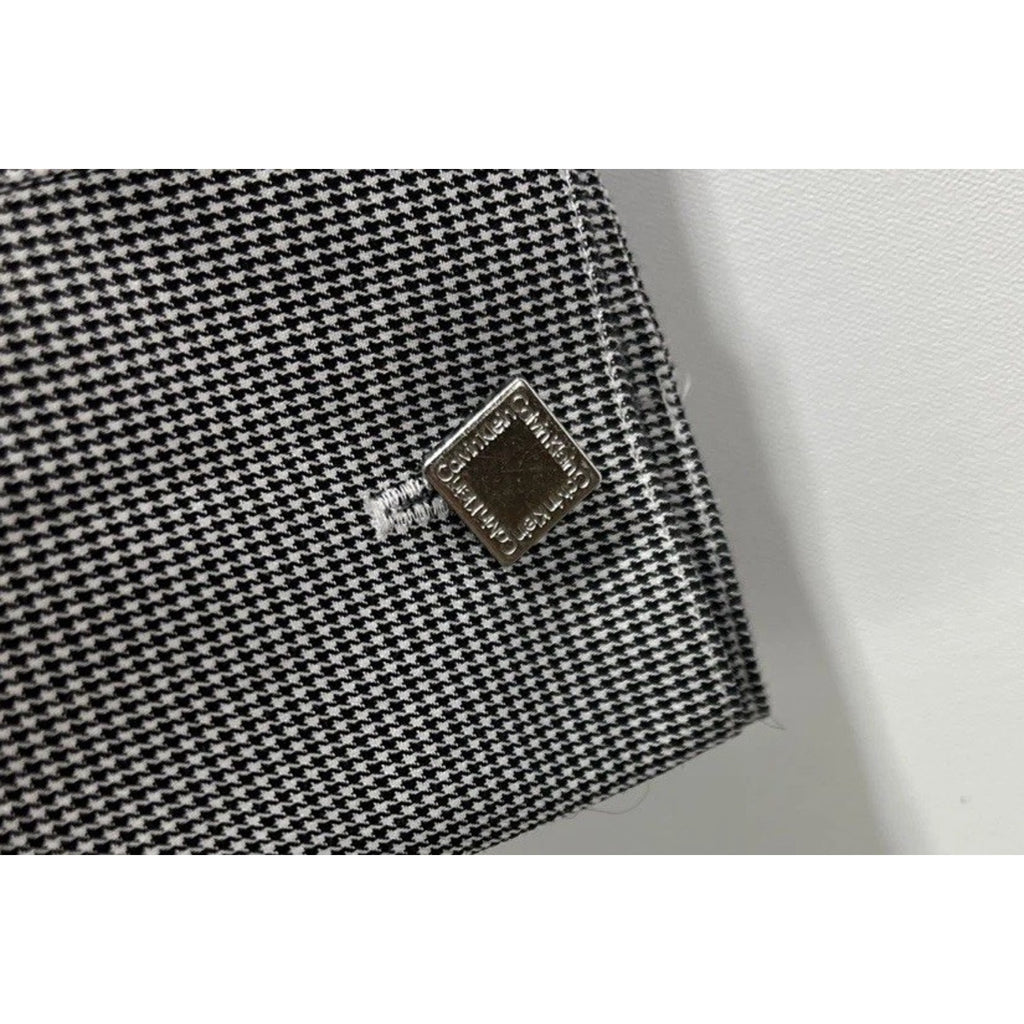 Calvin Klein Mens non iron slim fit LS button down shirt gray L Cuff Links