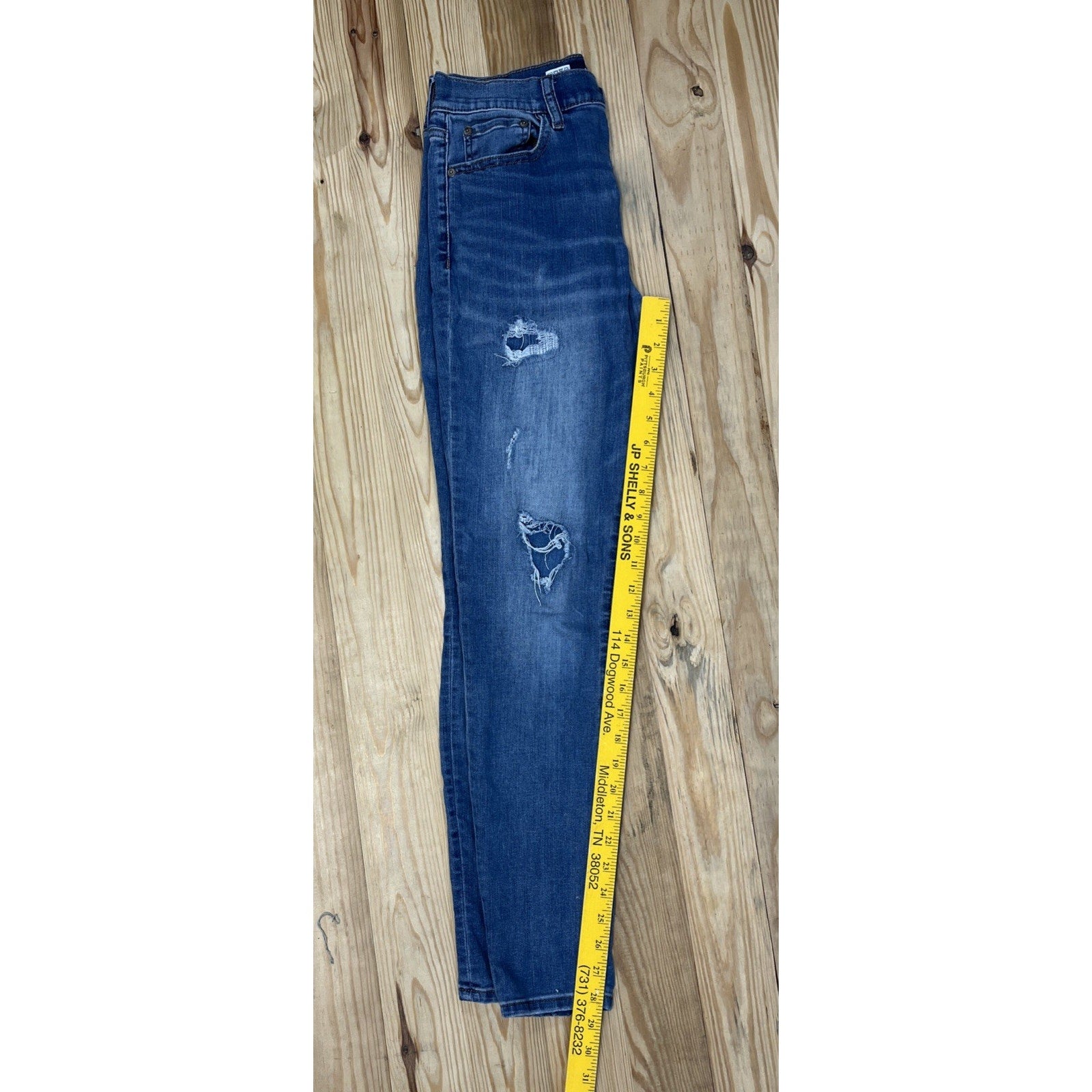 Aeropostale Womens Jeans High Waisted Ankle Jegging Distressed Size 8