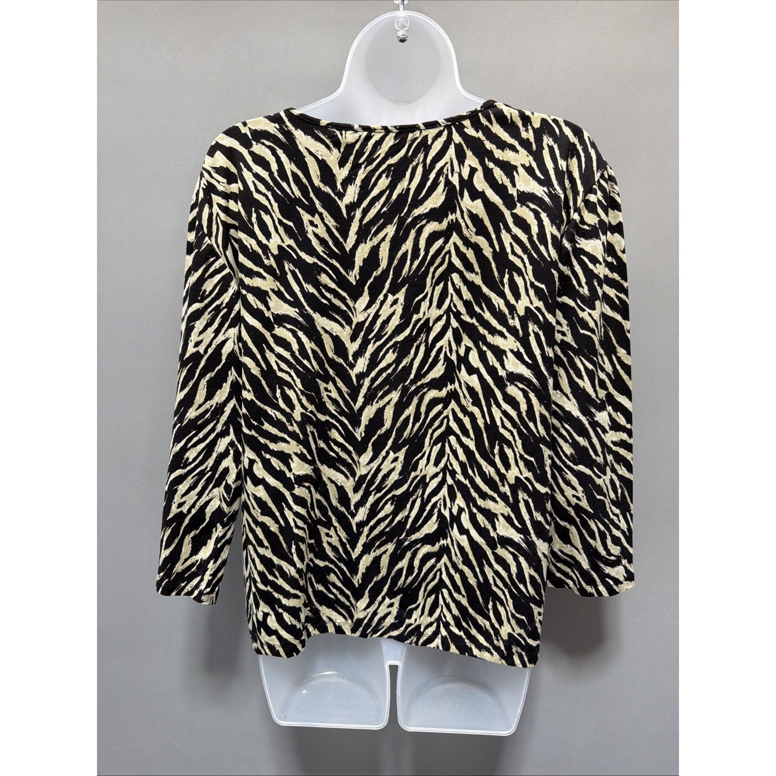 Vintage Keren Hart Womens Blouse Top L Animal Print New
