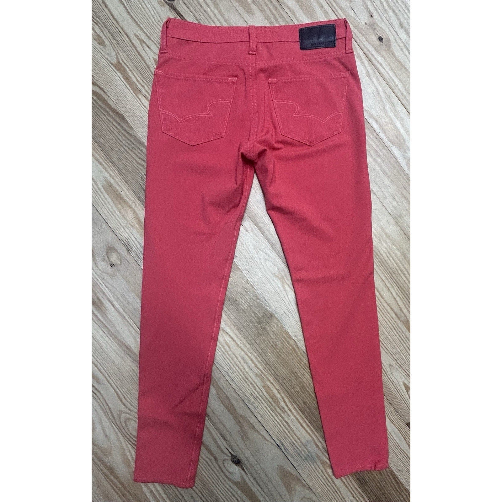 Big Star Colette Skinny Jeans Women's Size 29 Coral Mid Rise Leggings.