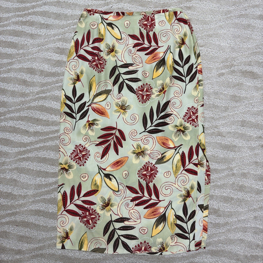 Vintage NANCY BOLEN CITY GIRL Women's Skirt Floral A-Line Lined Sz XL Made USA