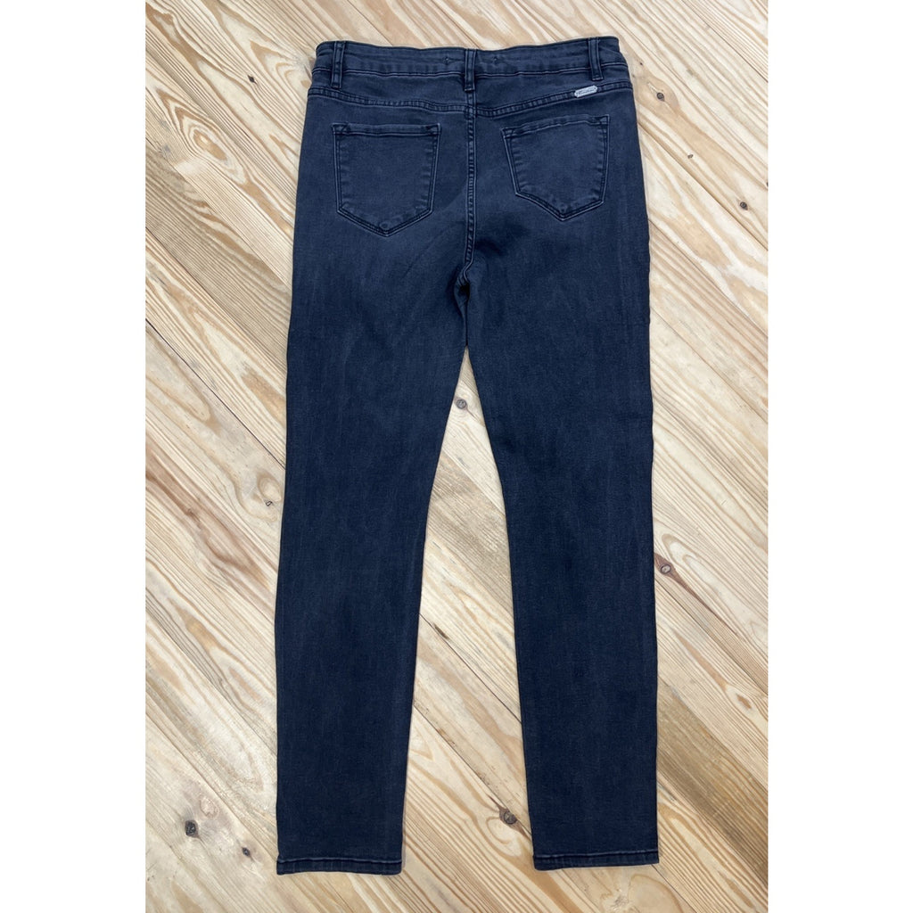 KanCan Womens Jeans Size 15/31 Distressed Destroyed Stretch Black