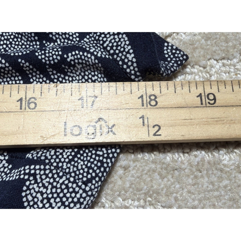 Ann Taylor LOFT Women's Wrap Dress Petite Small Floral Navy Blue White Stretch