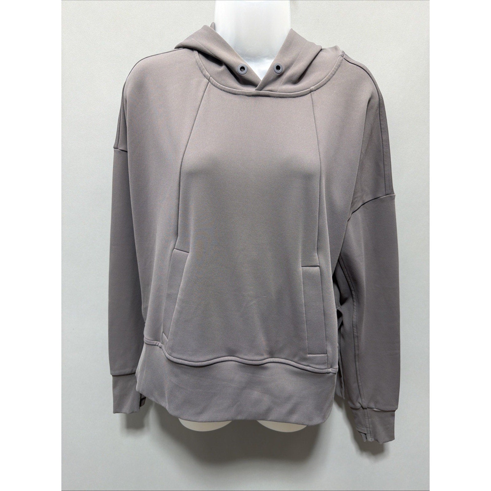 Athleta Relaxed Fit Mission Hoodie Sweatshirt Pullover Small Shale Brown