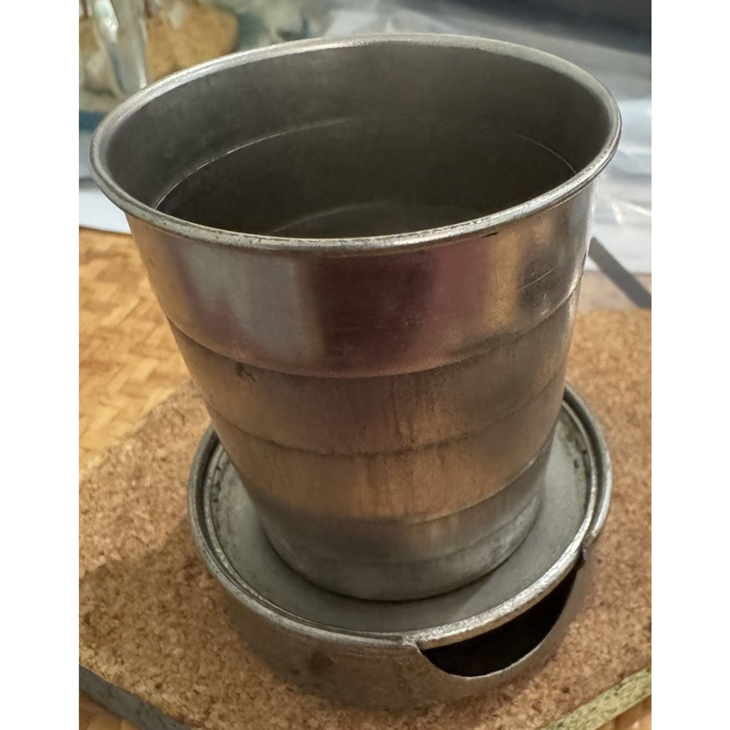 Collapsible Metal Travel Cup Pocket Drinking Cup Telescoping Camping Flask Style