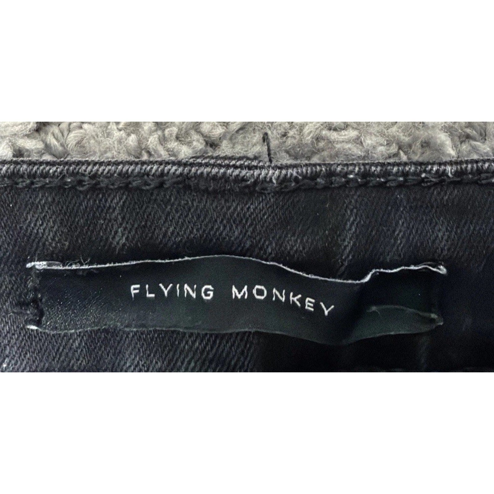 Flying Monkey Jeans Womens Size 25 High Rise Flare Black Cotton Blend