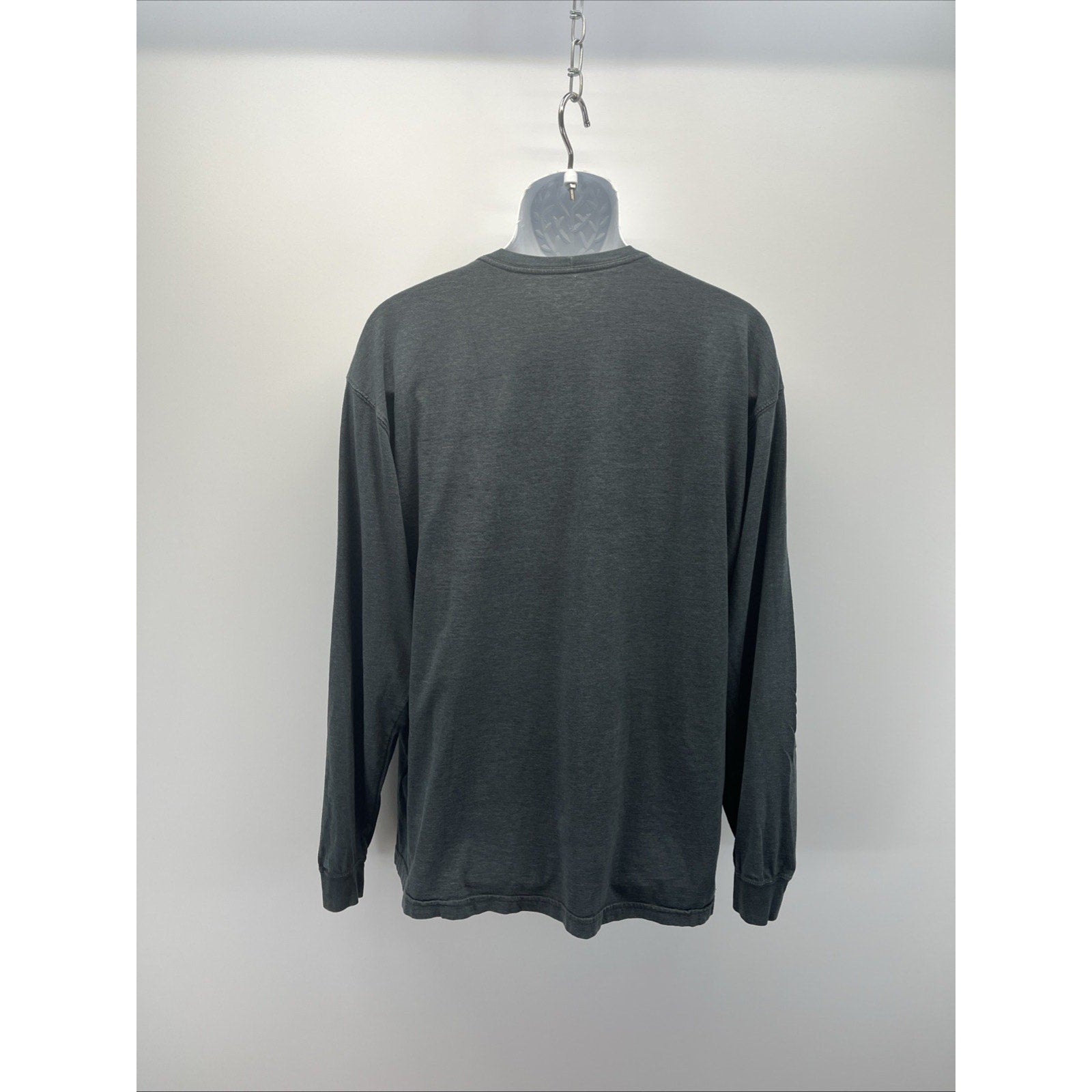 CARHARTT Shirt Mens XL Spellout EST 1889 Rugged Work Long Sleeve Cotton Gray