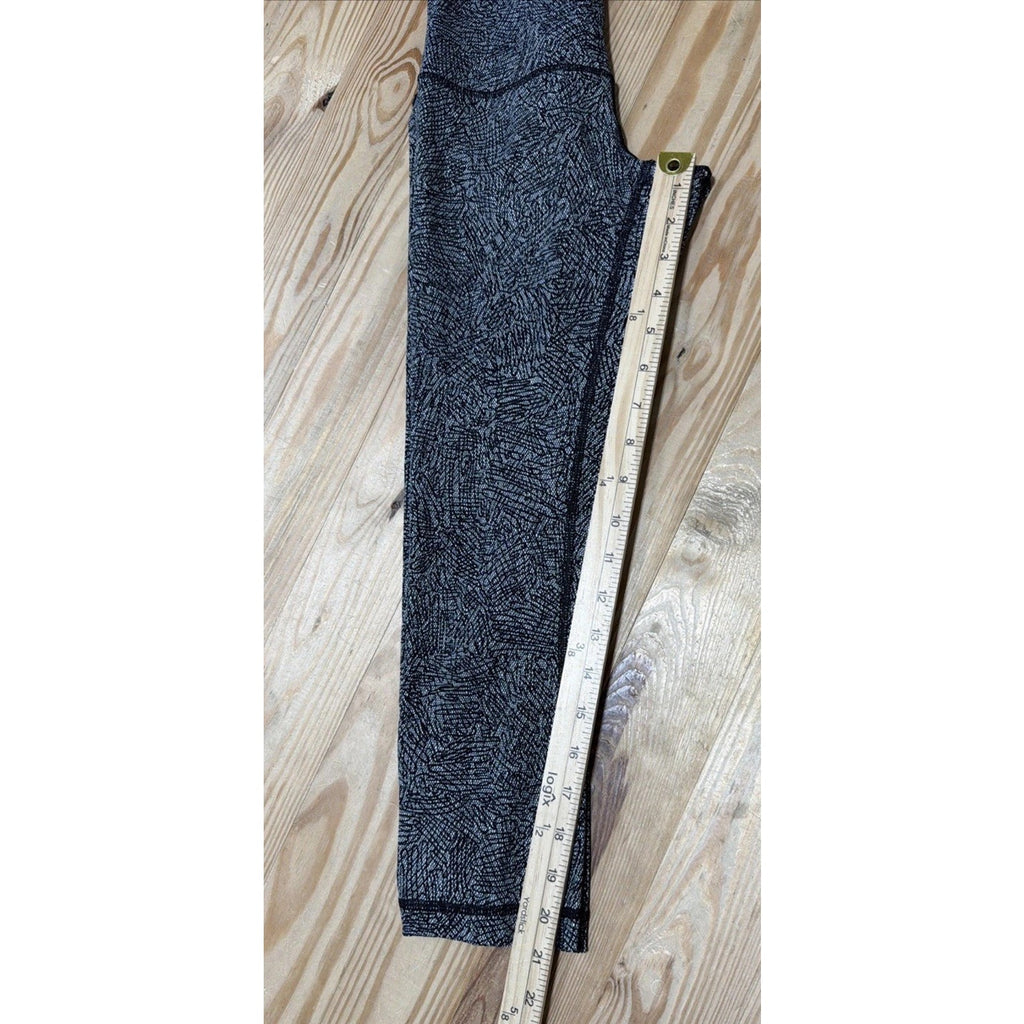 Lululemon Speckled Wunder Under Leggings High Rise Black White Size 4