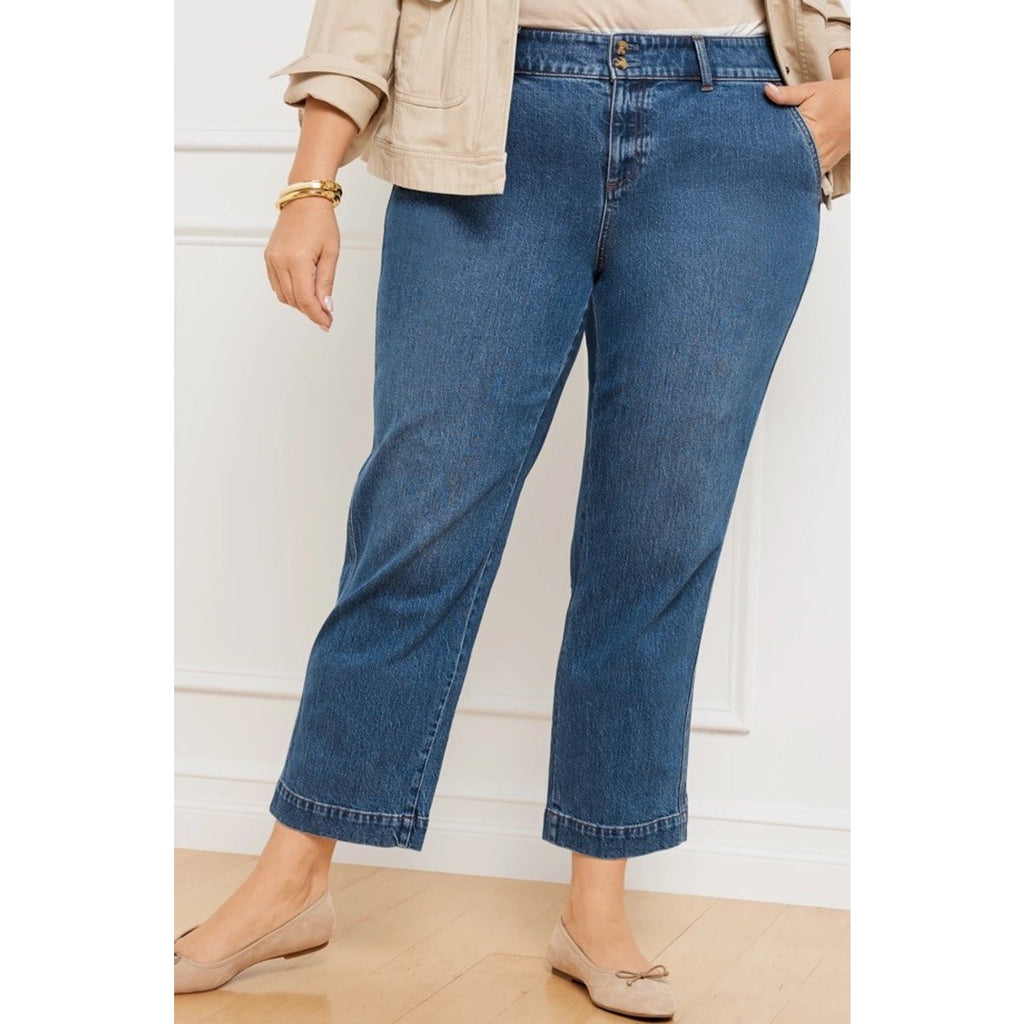 Talbot’s Straight Ankle Jean High Waist Women’s Sz 12 Sydney Wash
