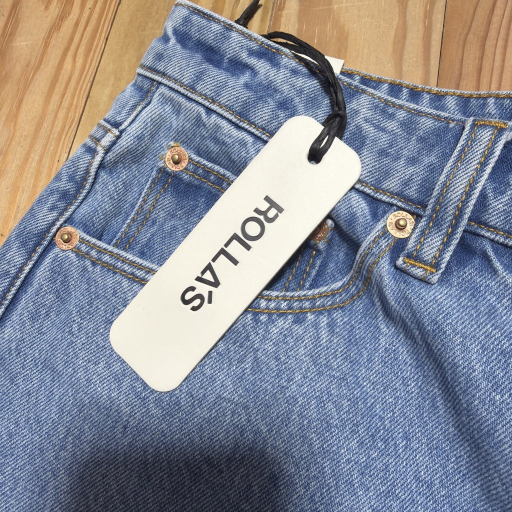 Rolla's Super Loose Jeans Vtg Blue High Rise Wide Leg Baggy Button Fly NWT 30