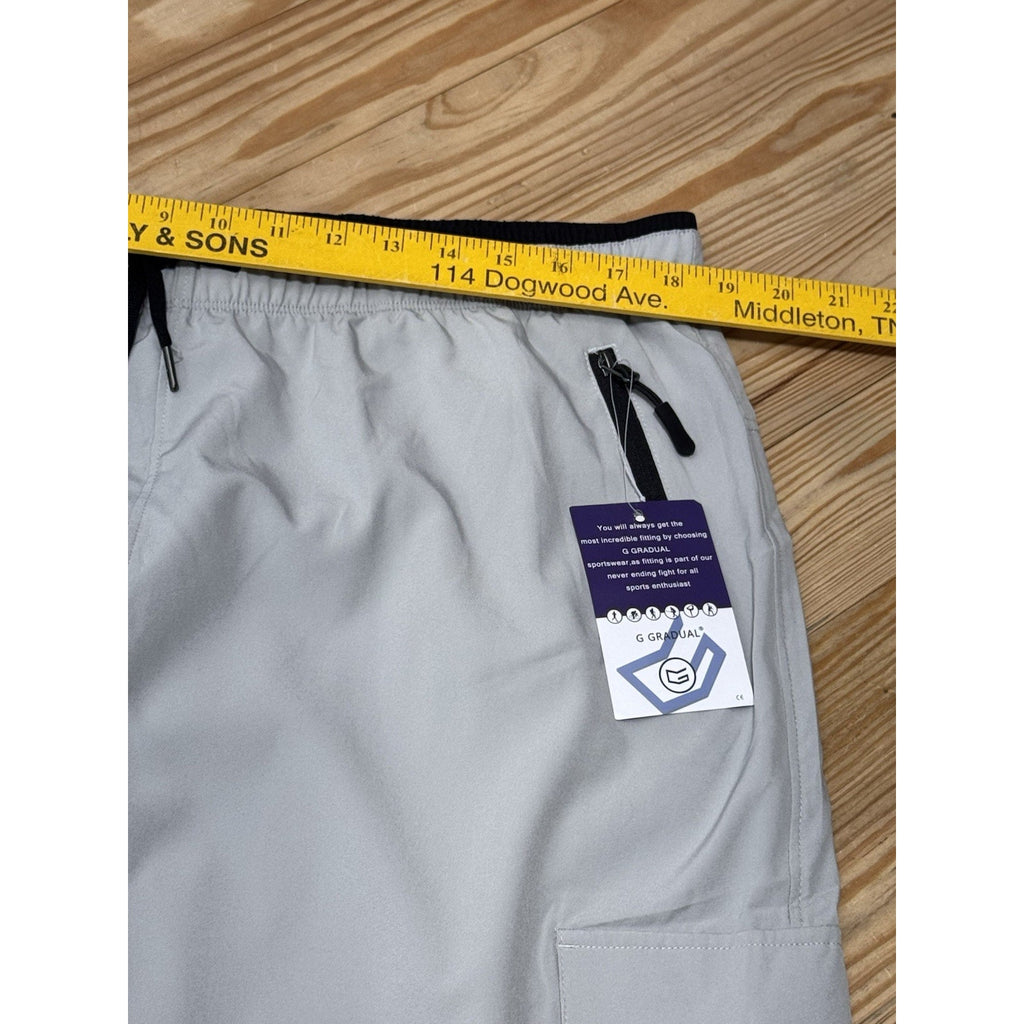 Gradual Gray Outdoor Active Pants Pockets Drawstring Men’s Size XXL NWT