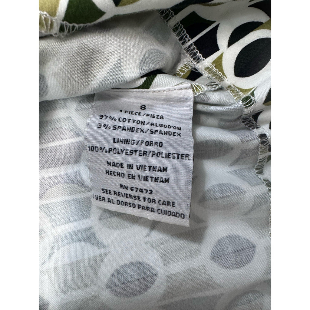 Julian Taylor Dress Women’s Size 8 Green White Black Sleeveless Boho Ladies