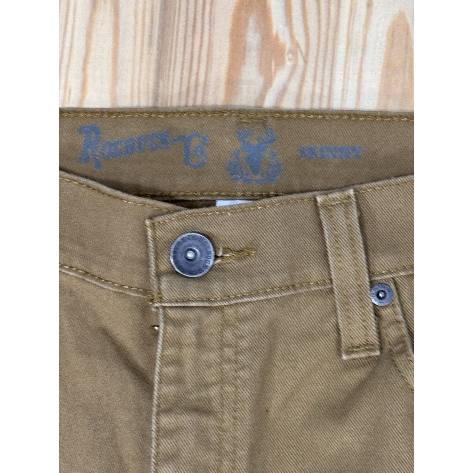 Roebuck Jeans Adult 32X30 Brown Denim Skinny Stretch Outdoor Men's