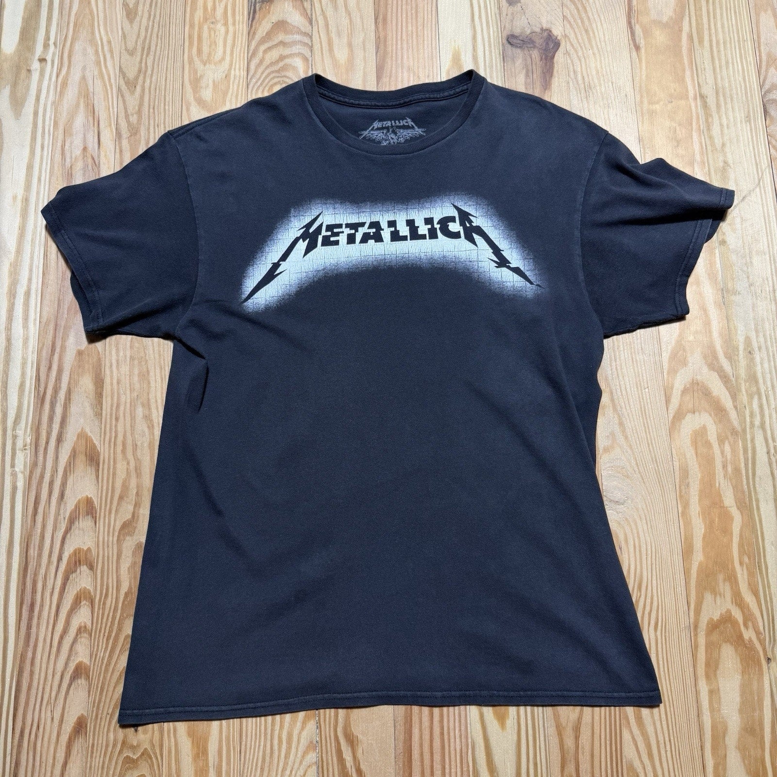 Metallica T Shirt Mens L Black Double Sided Band Graphic Made in Mexico Rock Tee