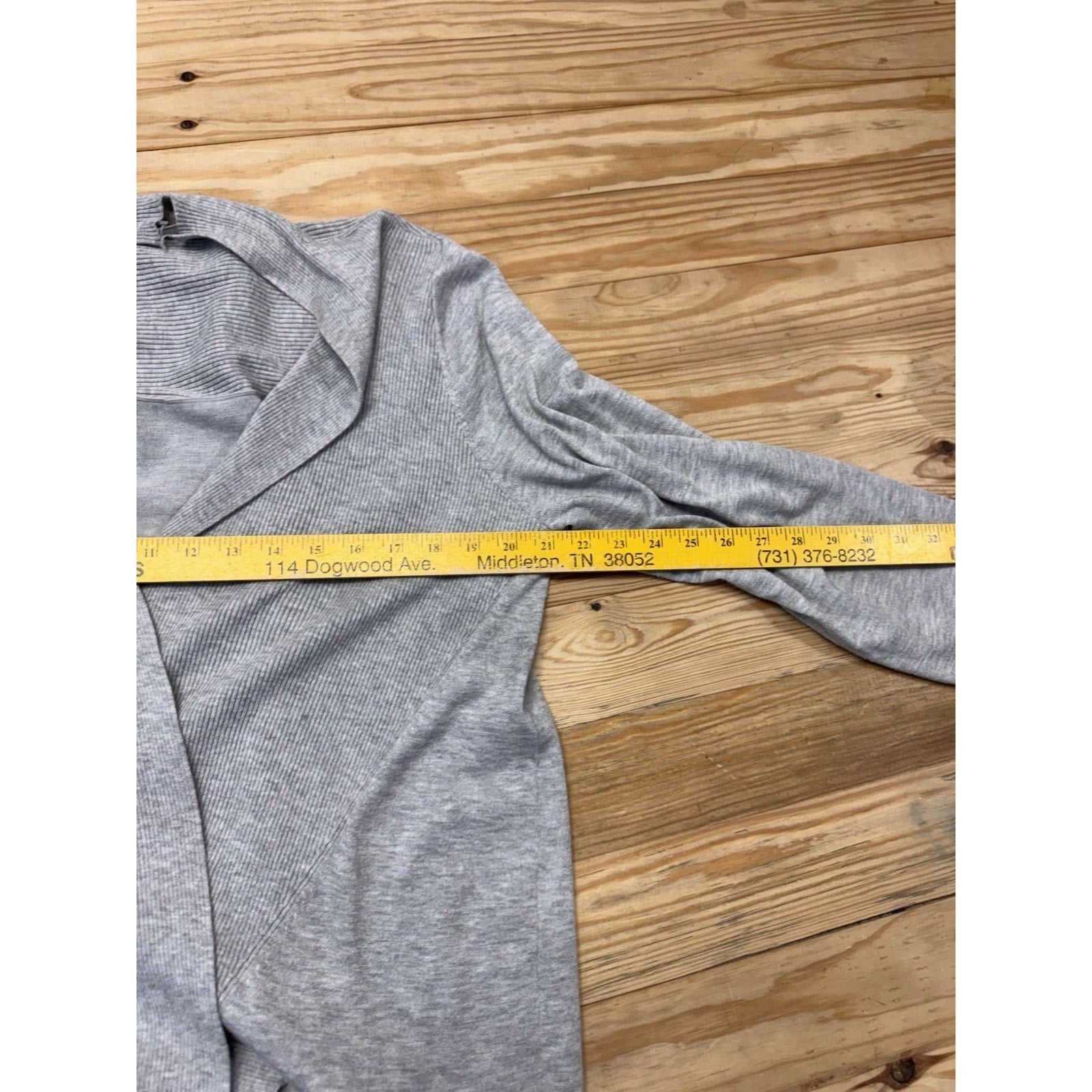 Chicos Sweater Gray Open Cardigan Casual Neutral Women’s Size 3/XL