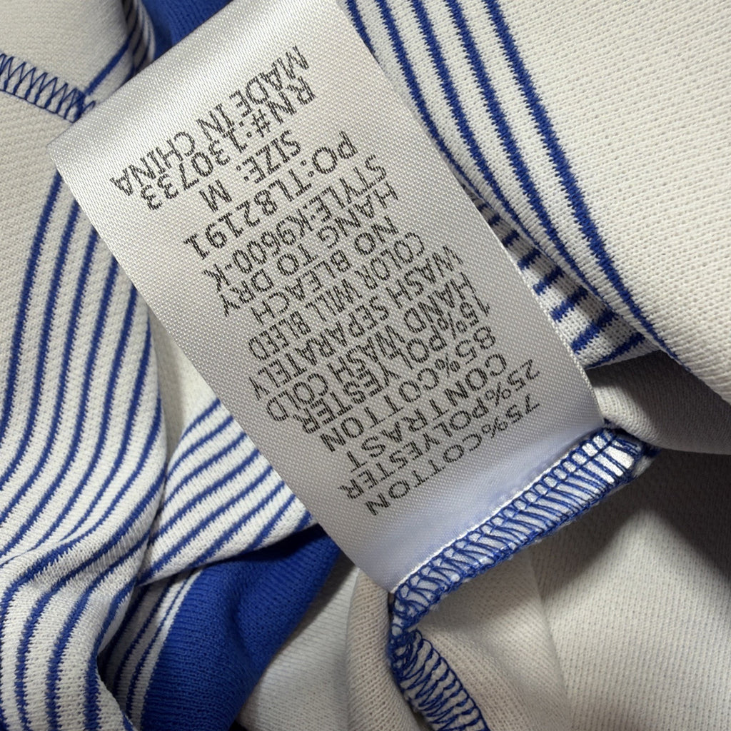 New Umgee Blue White Striped Pull On Midi Skirt Elastic Waist Womens Medium