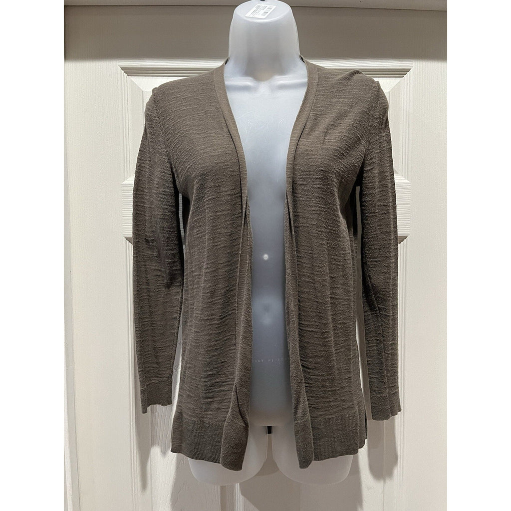 Loft Outlet Green Long Sleeve Open Front Textured Sweater Cardigan Women’s SP