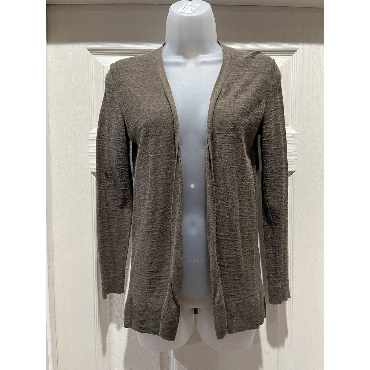 Loft Outlet Green Long Sleeve Open Front Textured Sweater Cardigan Women’s SP