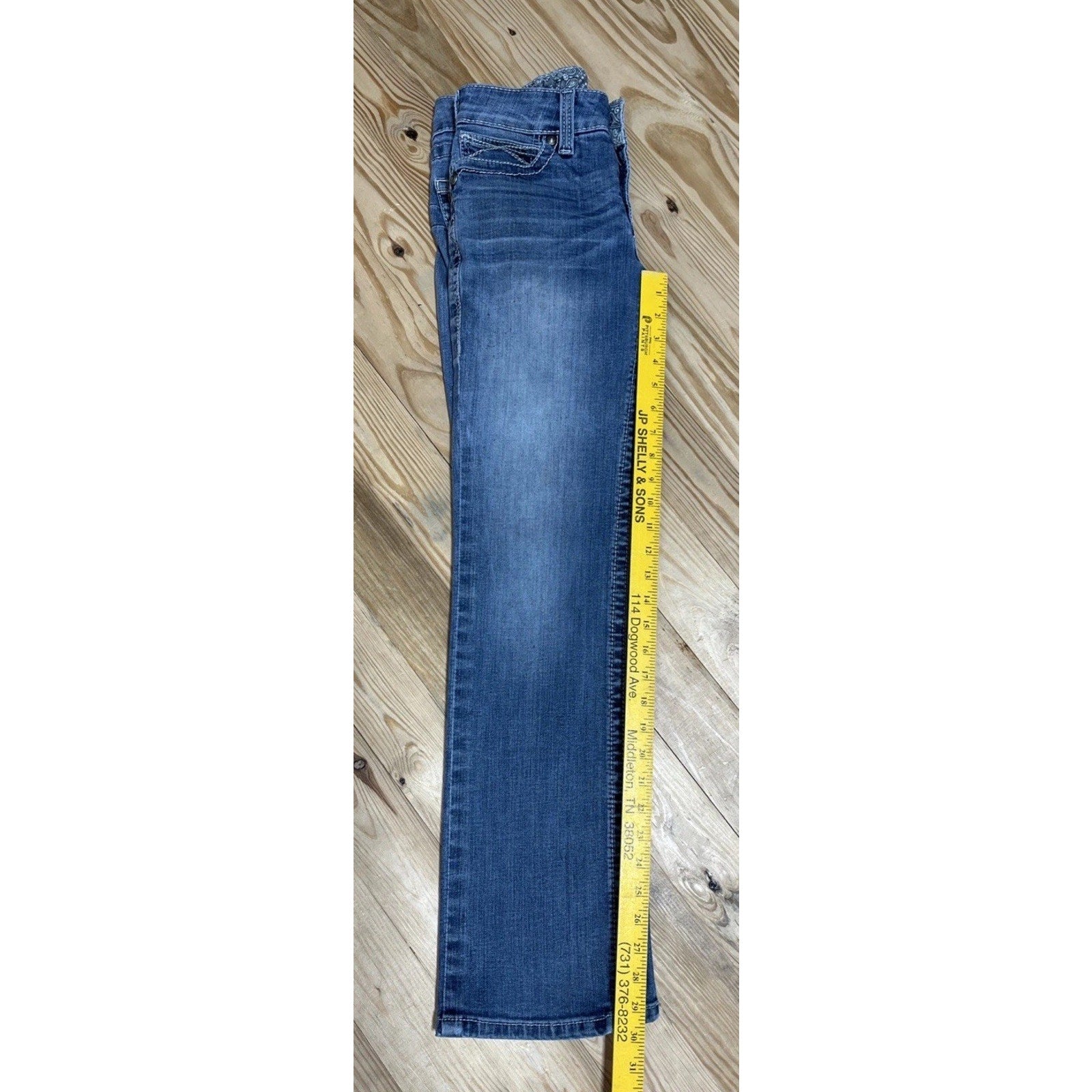 Ariat REAL Jeans Womens 28 S Blue Stone Wash Western Straight Stretch Denim