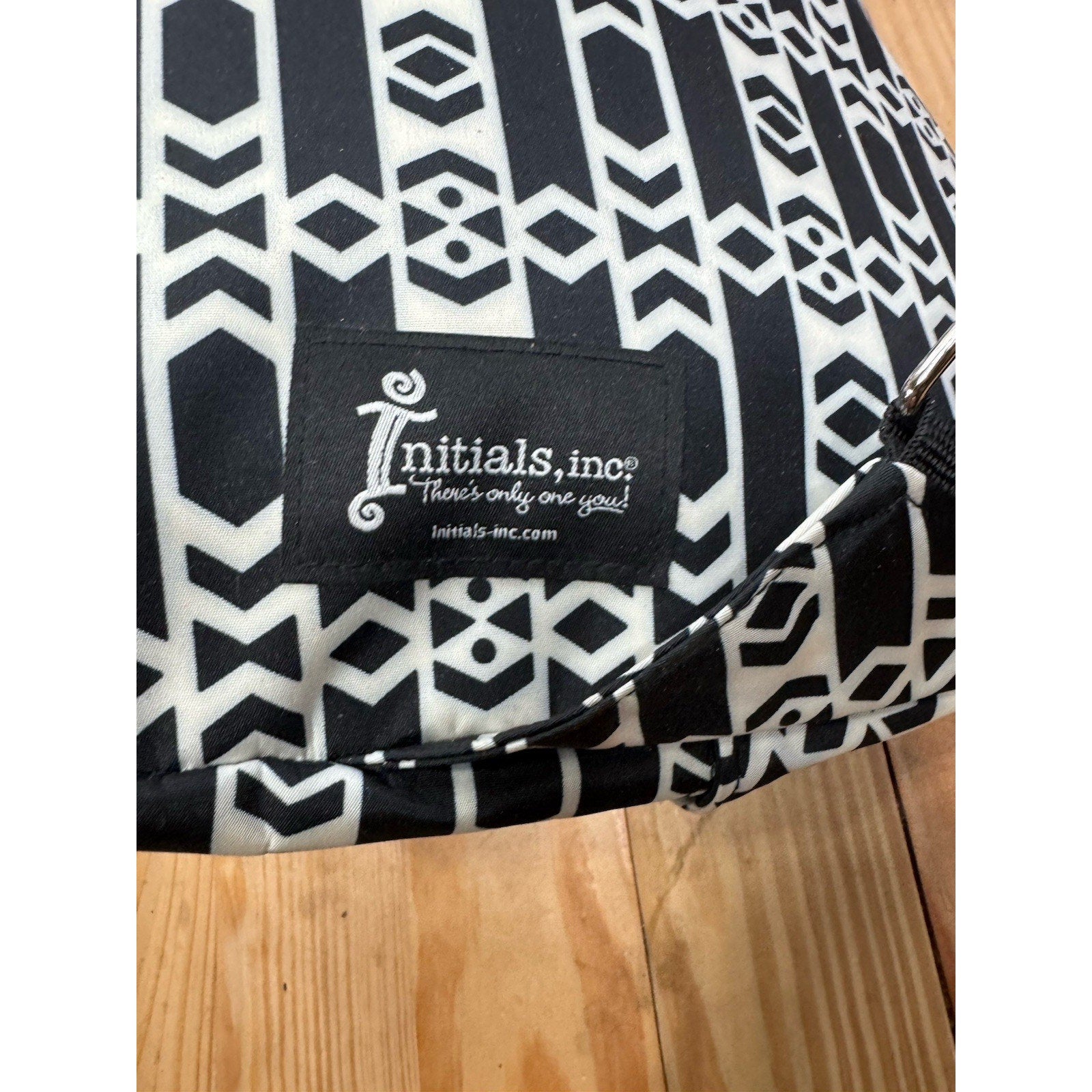 Initials Sling Backpack in Abstract Black And White Waterproof Pockets NWOT