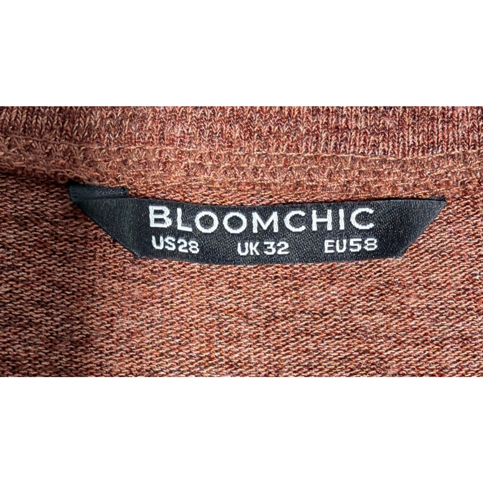 BloomChic Plus Size 28 Rustic Heather Top Balloon Sleeve