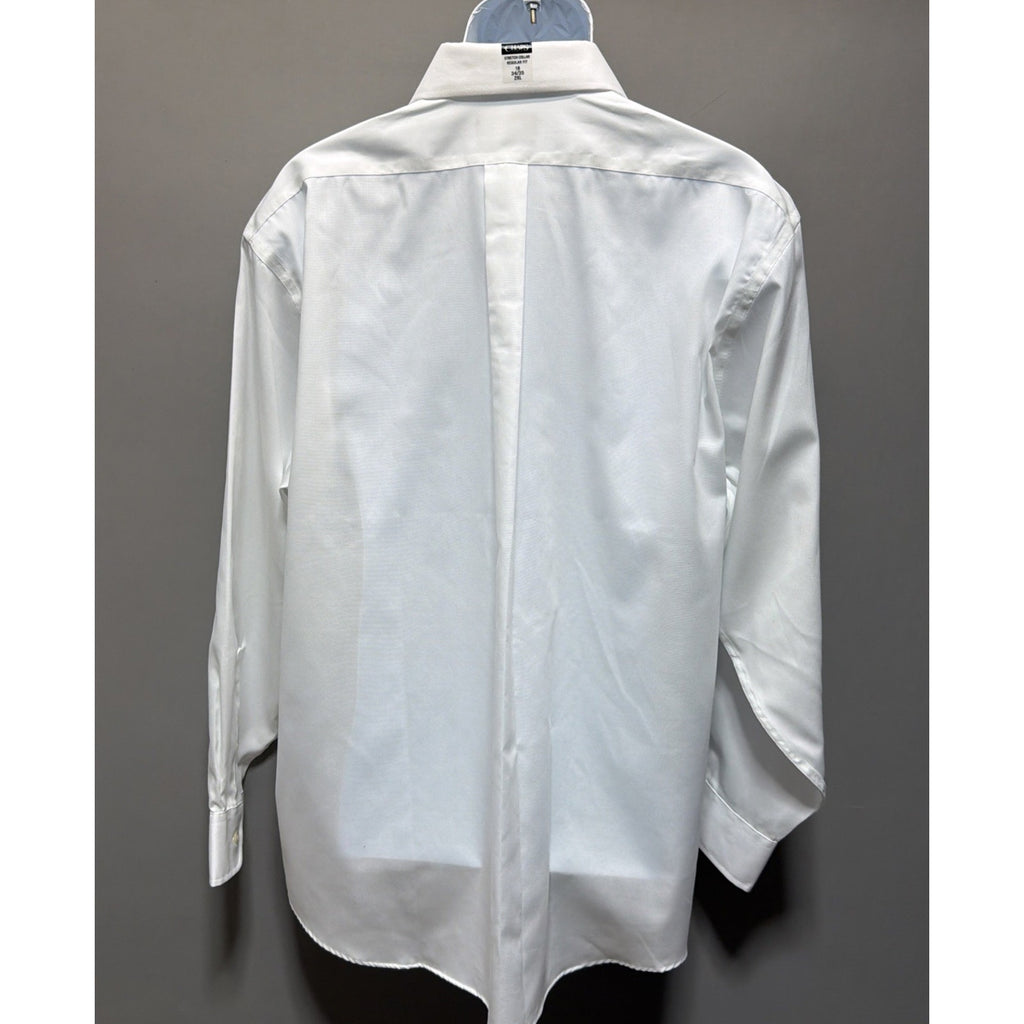 New Chaps Performance Ultimate Non Iron LS Men's Dress Shirt White 18 34-35 2XL