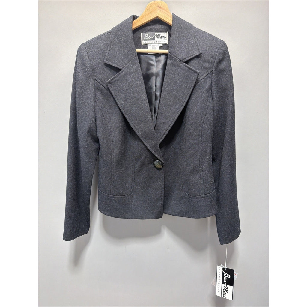 Vintage Ben Marc International Wool Blend Gray Blazer - Women’s Size 6