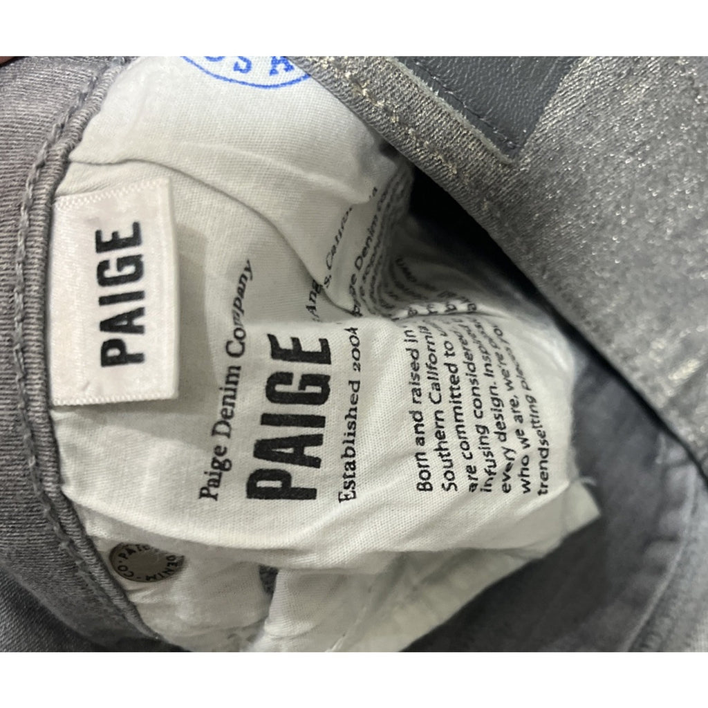 Paige Jeans Women's 27 Gray Gold Verdugo Ultra Skinny Metallic Spacecore