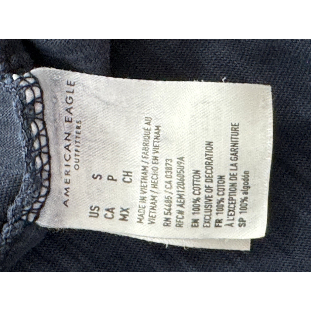 AMERICAN EAGLE AE MEN'S ATHLETIC FIT T-SHIRT NAVY BLUE SMALL