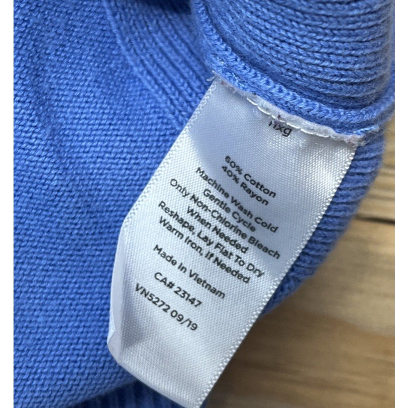 Talbots Button down Cardigan Womens M 3/4 Periwinkle Sleeve V Neckline