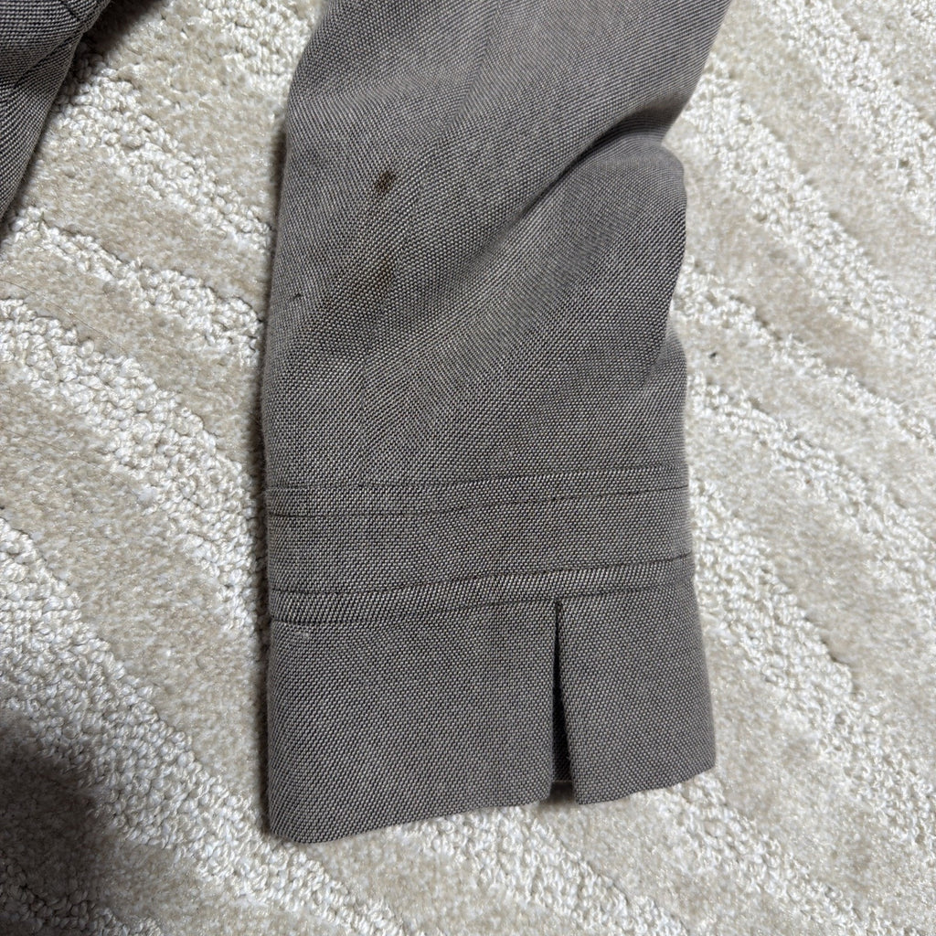 Isabella DeMarco Sz 2 Grey Peplum Skirt Jacket Suit 2pc Set