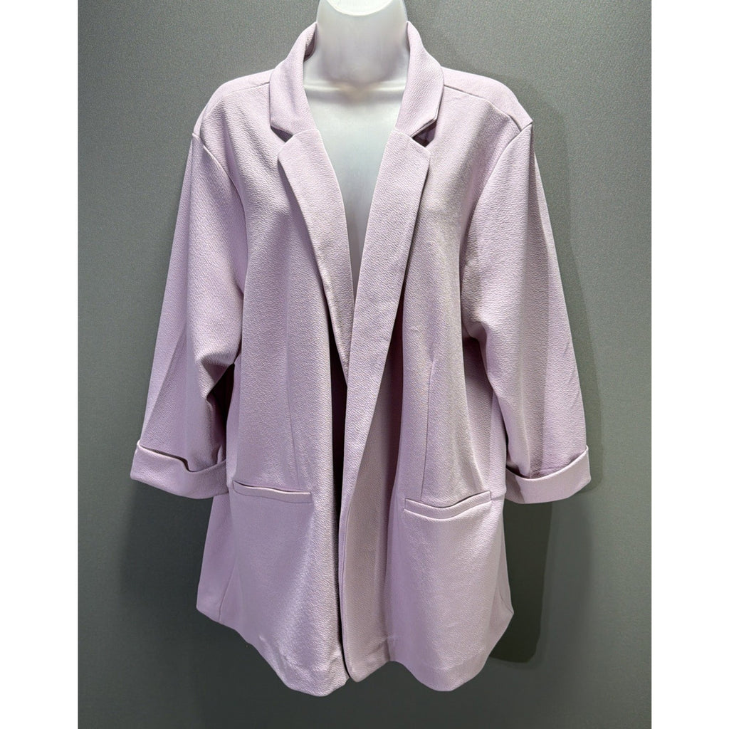 Maurices women Plus Sz 2X blazer/top collared open front 3/4 sleeve Stretch New