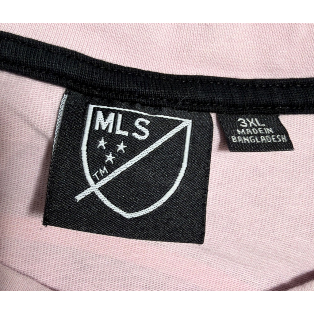 MLS Inter Miami CF Pink Embroidered Tee Shirt Men's 3XL
