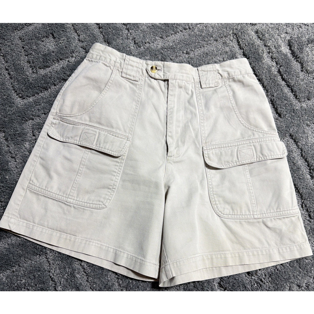 David N Sport High Rise Cargo shorts womens 10 Beige vintage