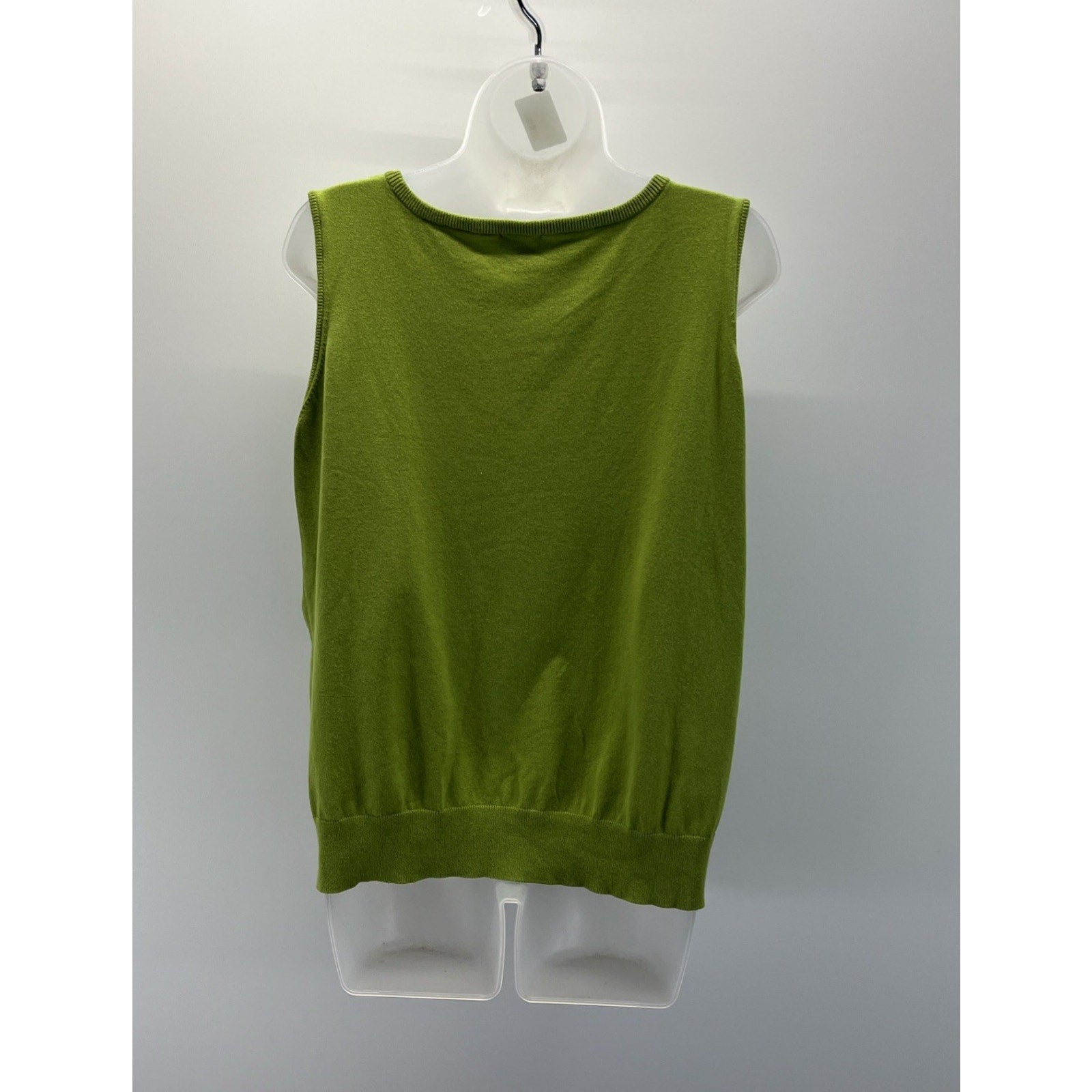Talbots petites womens knit sleeveless blouse sweater vest size 1X green