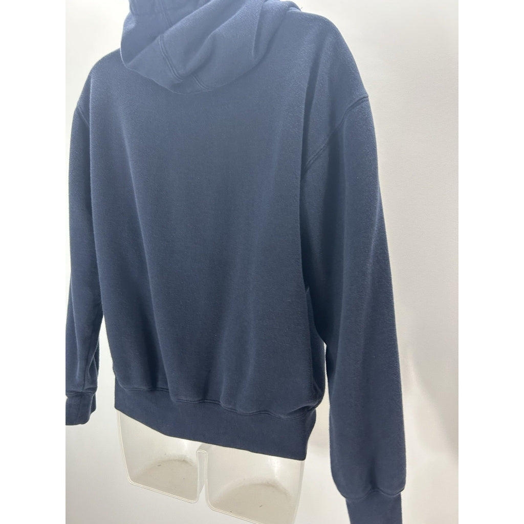 Stadium Hoodie Sweatshirt Auburn University Navy Blue Orange Size S